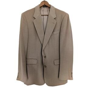 VTG JG Hook Camel Hair‎ Blend Tan Blazer Men 42L Old Money Preppy Classic Office